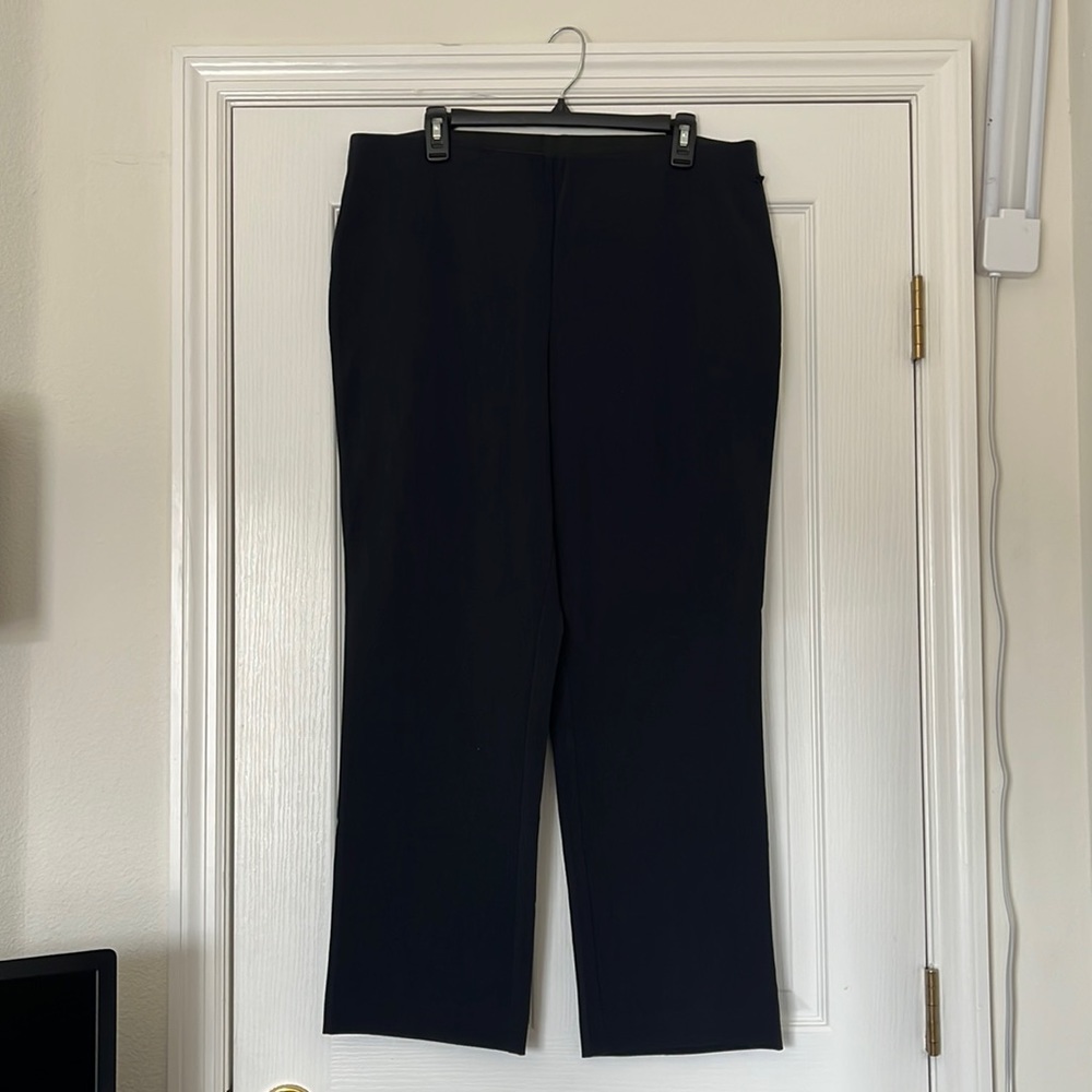 Black Dress Pants, Size 14P, with stretch waist band.